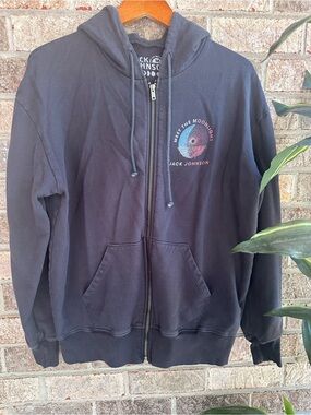 Jack Johnson Zip-Up Hoodie Sweater - Meet The Moonlight Graphic Medium
